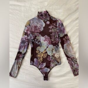 Express Mesh Floral Bodysuit
